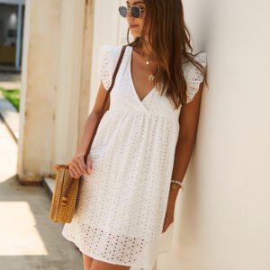 Lace Eyelet Midi Dress