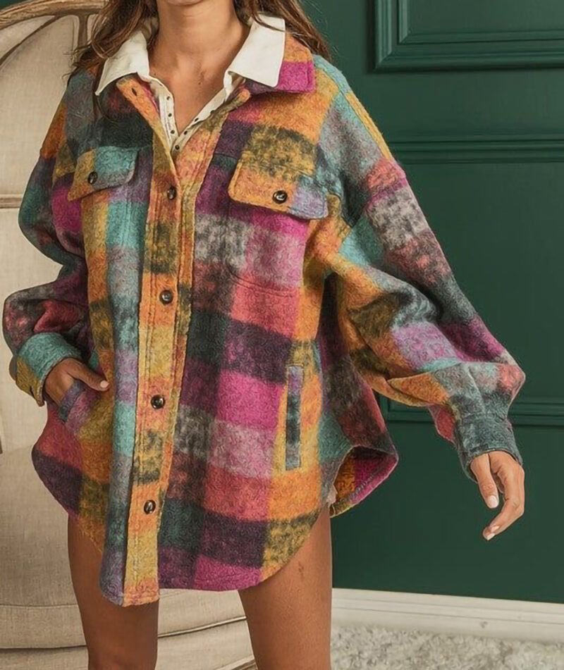 Plaid Fleece Jacket