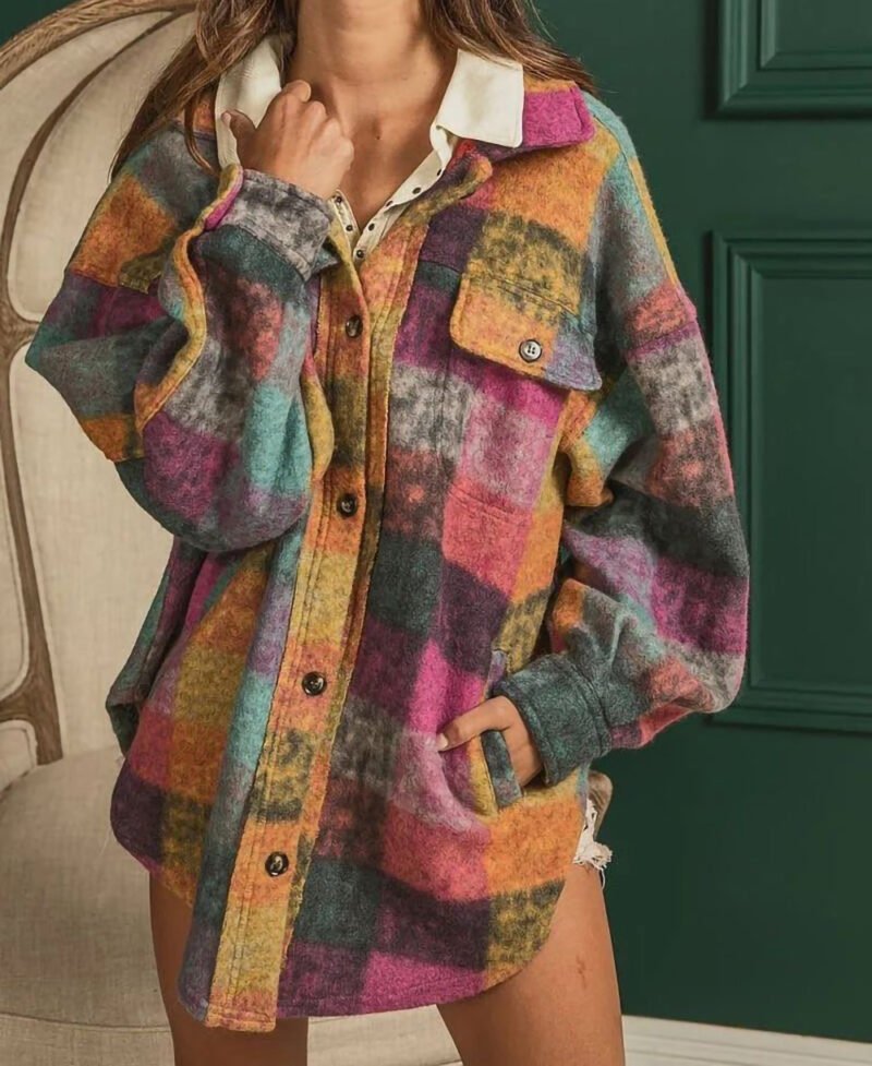 Plaid Fleece Jacket