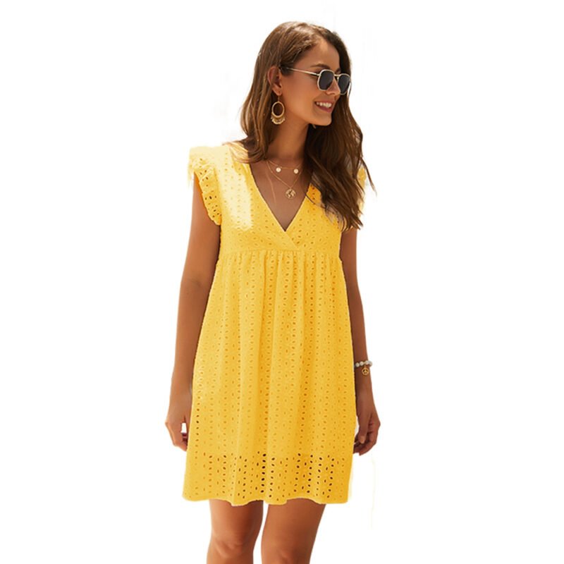 Lace Eyelet Midi Dress