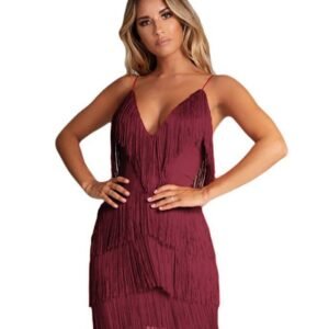 12736304330_1998519435.jpg Fringe Backless A-Line Dress