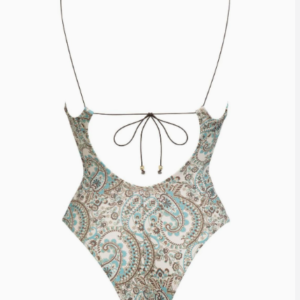 Printed Backless Swimsuit