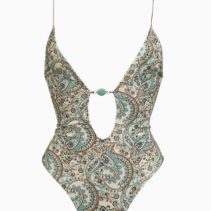 Printed Backless Swimsuit