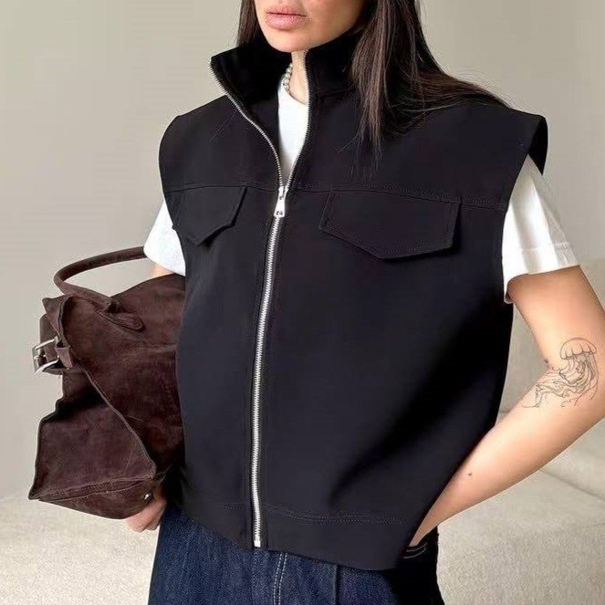 Sleeveless Zip Vest