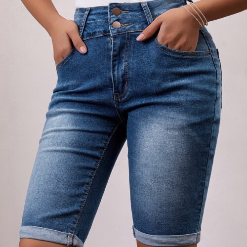 High Waist Denim Shorts
