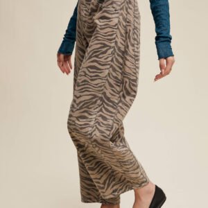Zebra Print Straight Jeans