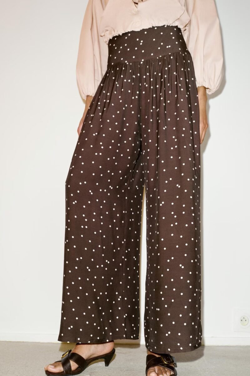 Polka Dot Wide Leg Pants