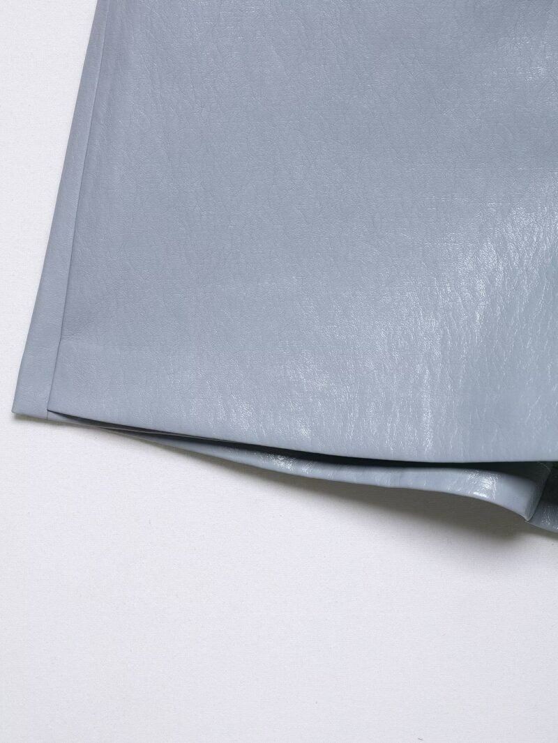 High Waist Faux Leather Skort
