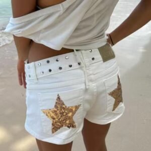 Low Rise Denim Shorts