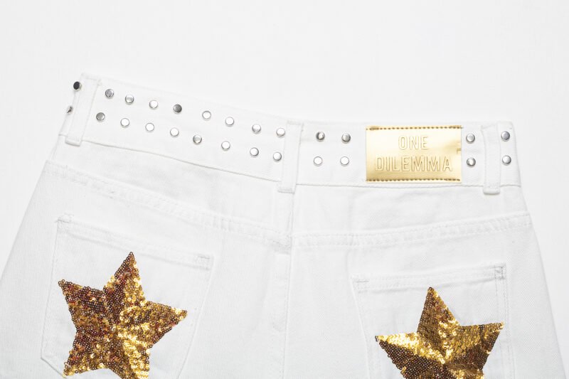 Low Rise Denim Shorts