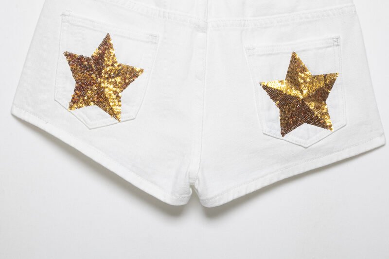 Low Rise Denim Shorts