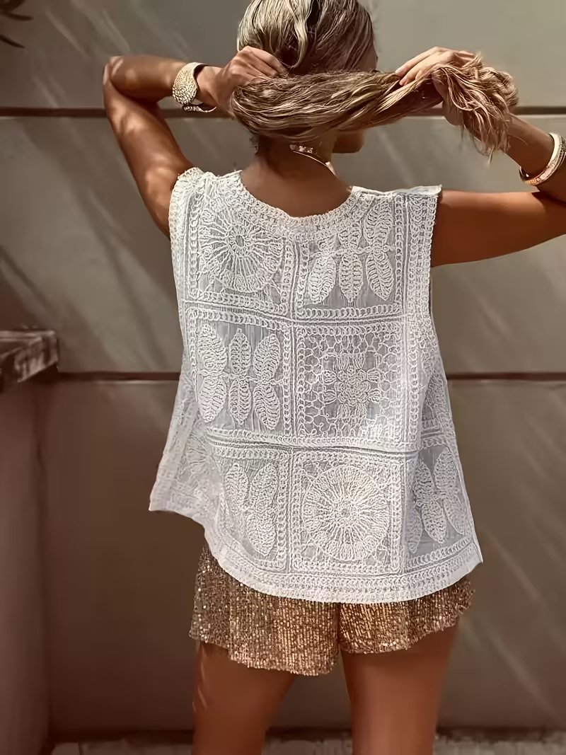 Sleeveless Button Vest
