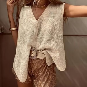 Sleeveless Button Vest