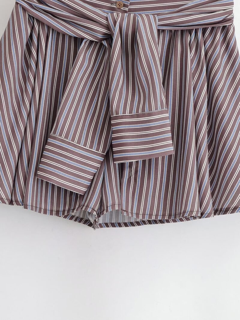 Striped Tie Shorts