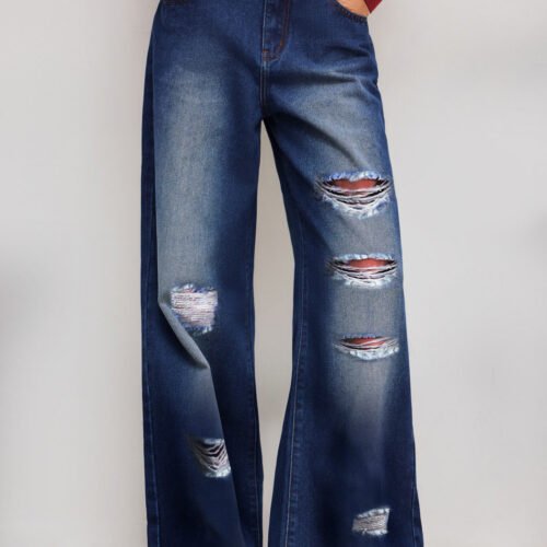 Washed Straight Leg Jeans