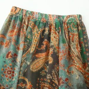 Printed Chiffon Midi Skirt