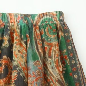 Printed Chiffon Midi Skirt