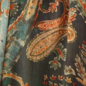 Printed Chiffon Midi Skirt