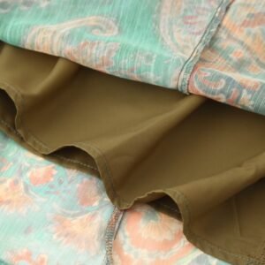 Printed Chiffon Midi Skirt