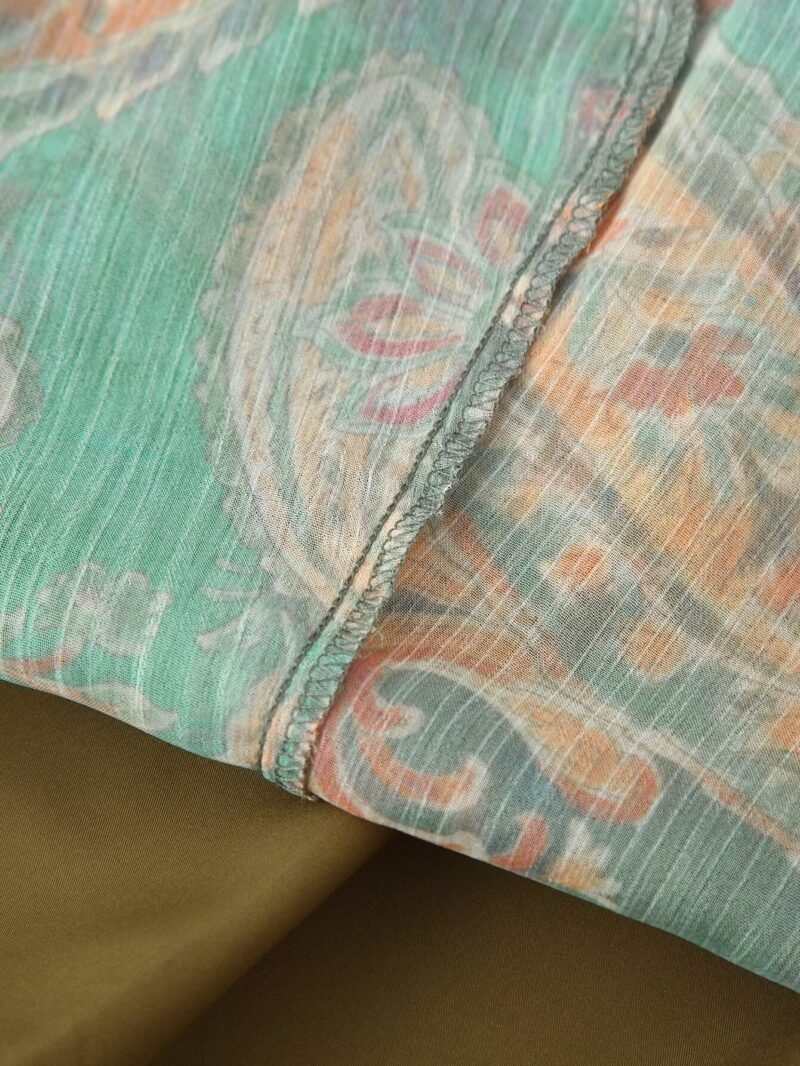 Printed Chiffon Midi Skirt