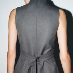 Button Mock Neck Tank Top