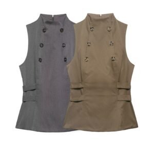 1499374188664717312.jpeg Button Mock Neck Tank Top