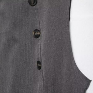 Button Mock Neck Tank Top