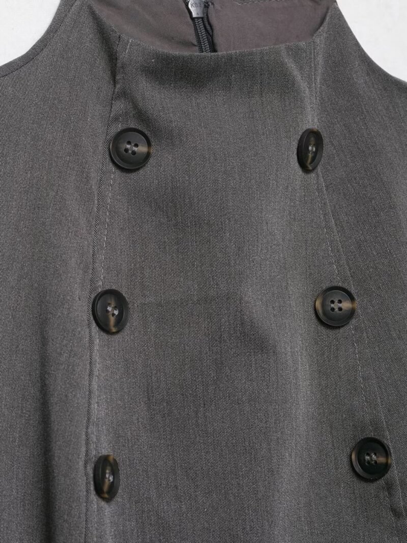 Button Mock Neck Tank Top