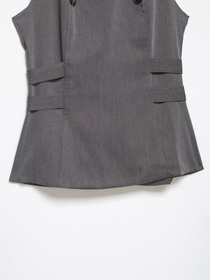 Button Mock Neck Tank Top