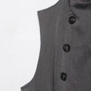 Button Mock Neck Tank Top