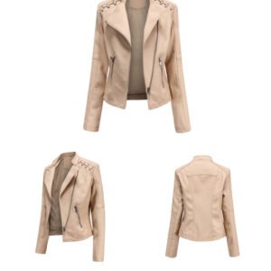 Slim Faux Leather Jacket