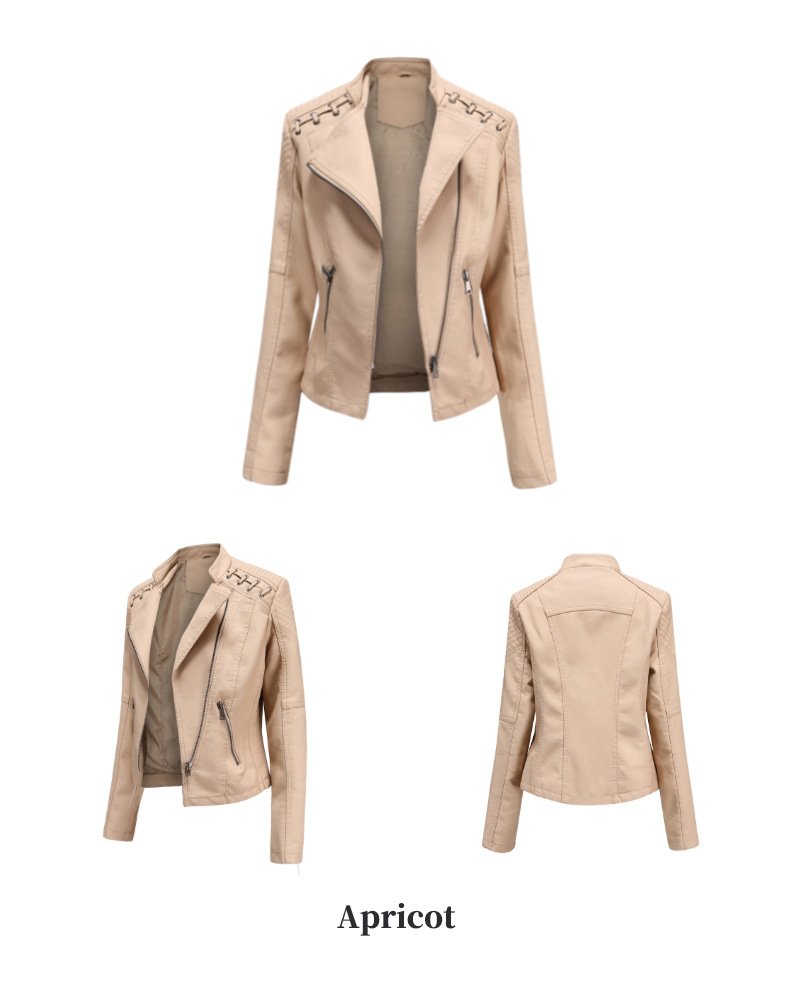 Slim Faux Leather Jacket