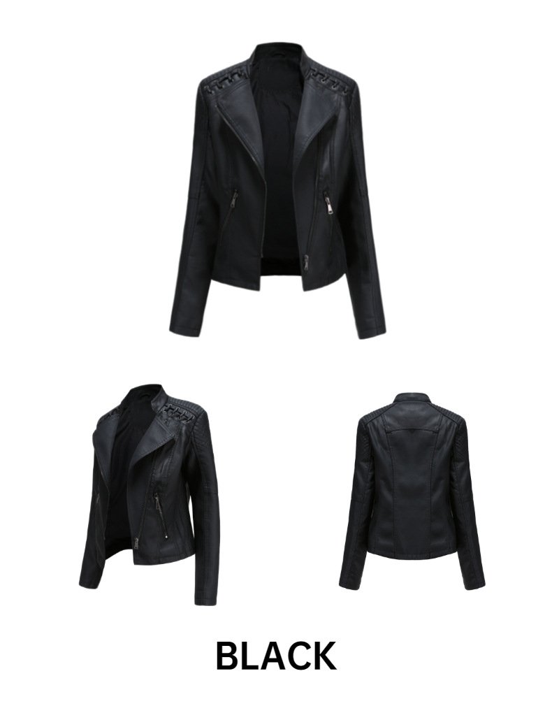 Slim Faux Leather Jacket