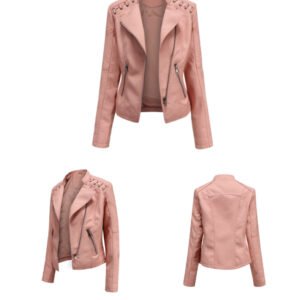 Slim Faux Leather Jacket