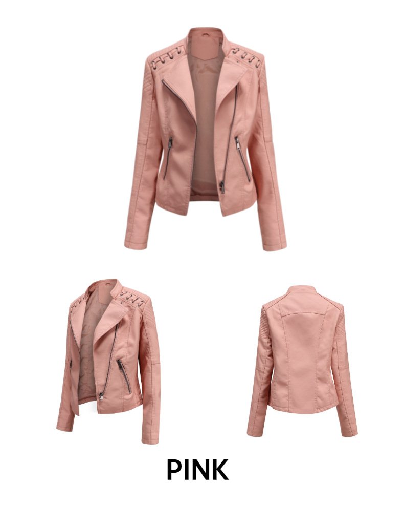 Slim Faux Leather Jacket