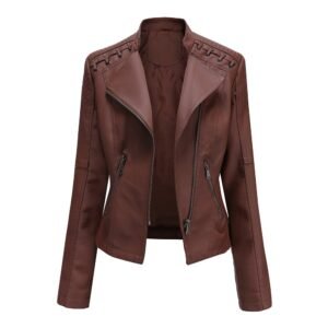 Slim Faux Leather Jacket