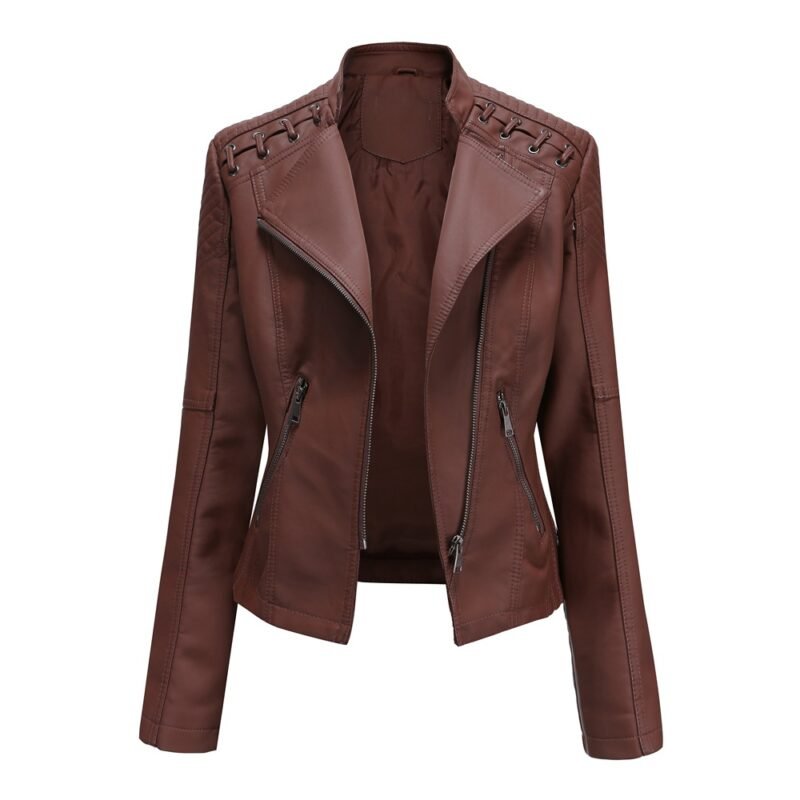 Slim Faux Leather Jacket