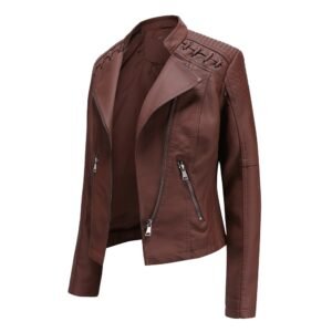 Slim Faux Leather Jacket
