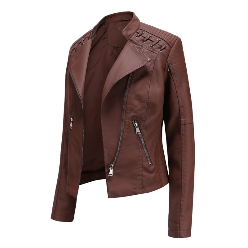 Slim Faux Leather Jacket