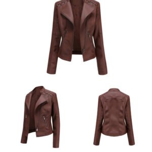 Slim Faux Leather Jacket