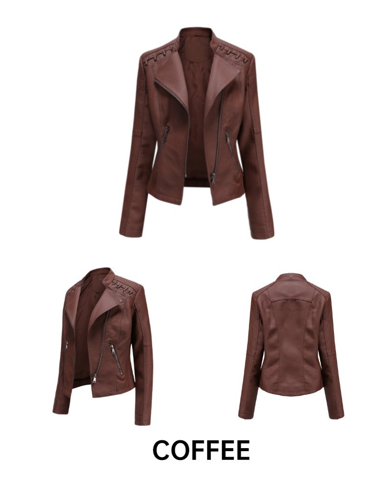 Slim Faux Leather Jacket