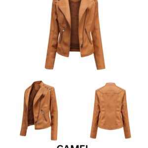 Slim Faux Leather Jacket