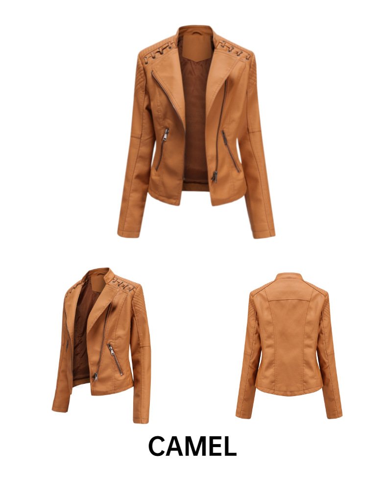 Slim Faux Leather Jacket