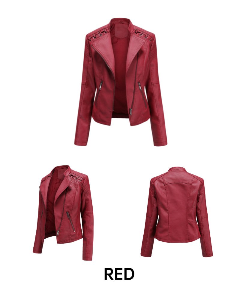 Slim Faux Leather Jacket