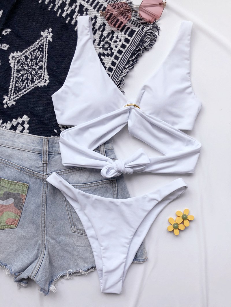 Ruched Ring Bikini Swimsuit