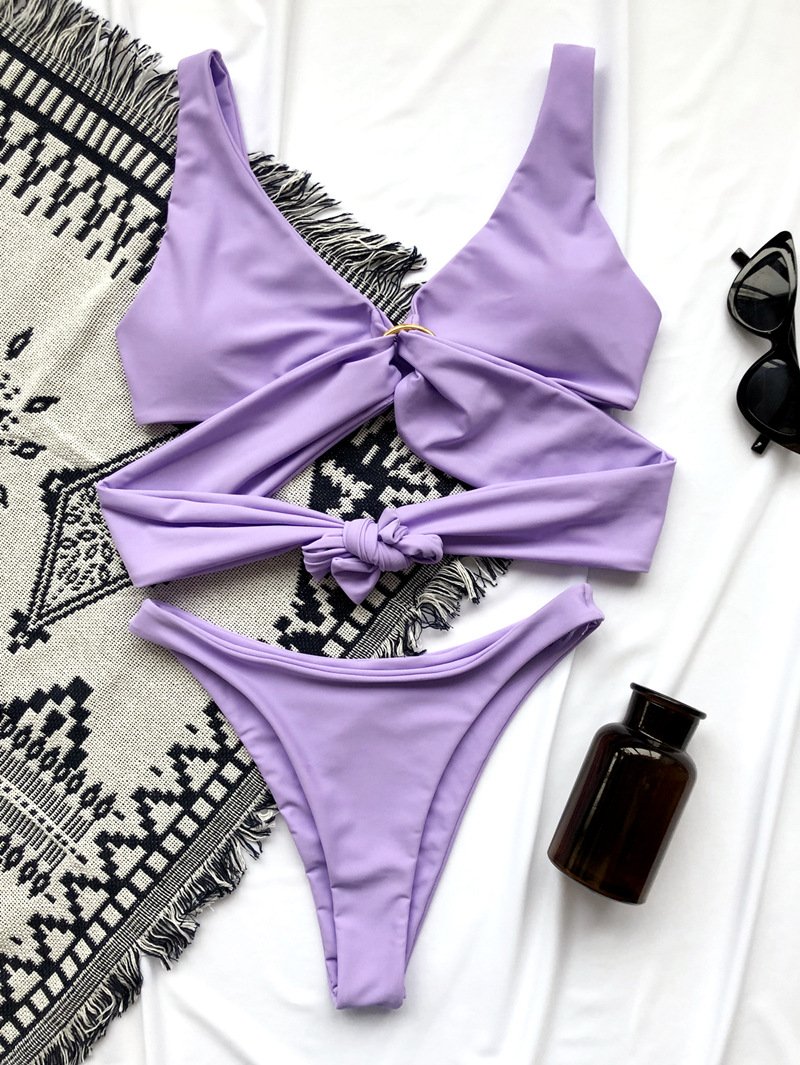 Ruched Ring Bikini Swimsuit