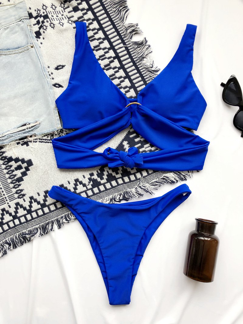 Ruched Ring Bikini Swimsuit