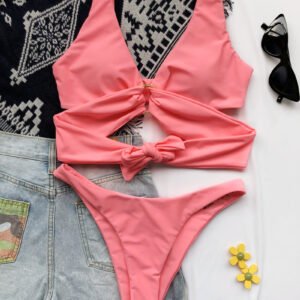Ruched Ring Bikini Swimsuit