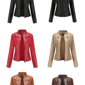 Slim Faux Leather Jacket