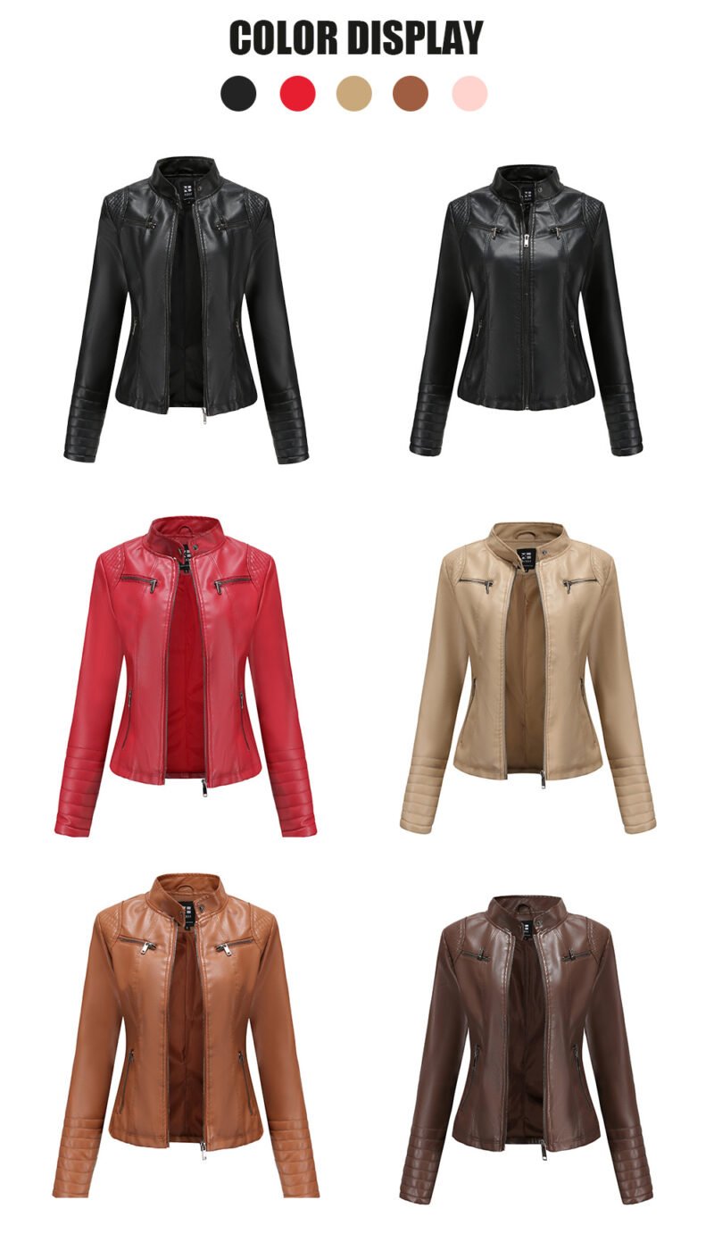 Slim Faux Leather Jacket